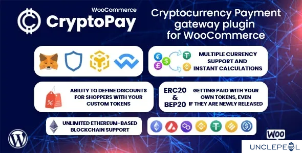 CryptoPay WooCommerce - WooCommerce 加密货币支付网关插件2.4.4 开心版