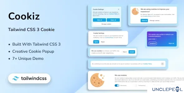 Cookiz - Tailwind CSS 3 Cookie 模板 1.0.0
