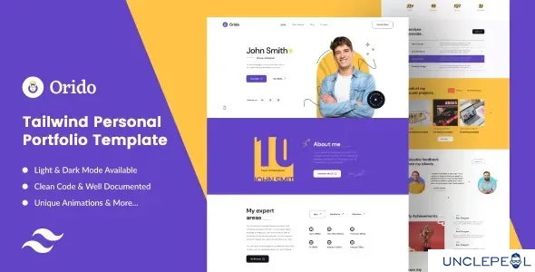 Orido - Tailwind CSS 个人作品集模板 1.0.0