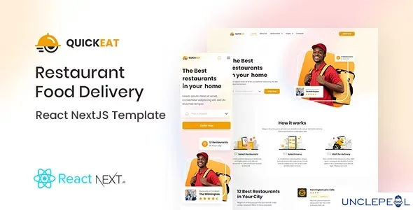 QuickEat - React 食品配送 NextJS 模板 1.0.0