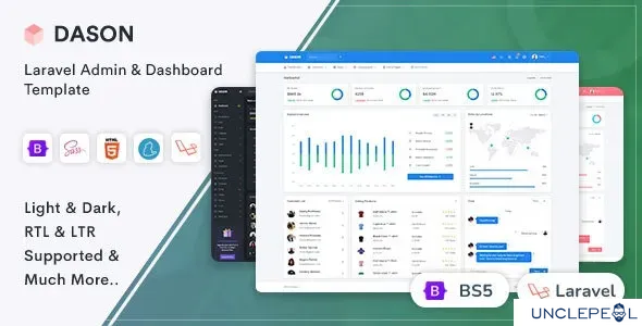 Dason - Laravel 管理与仪表板模板 1.0.0