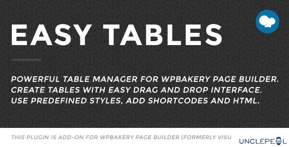 Easy Tables - WPBakery 页面构建器的表格管理器 2.2.0
