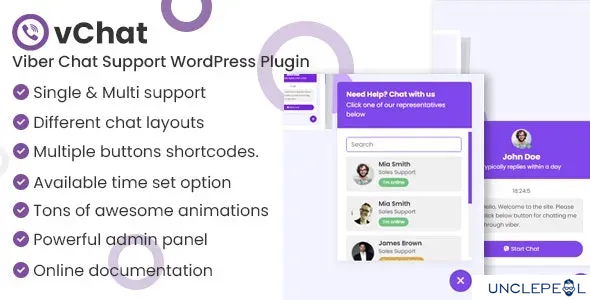 vChat - Viber 聊天支持 WordPress 插件 1.2.0