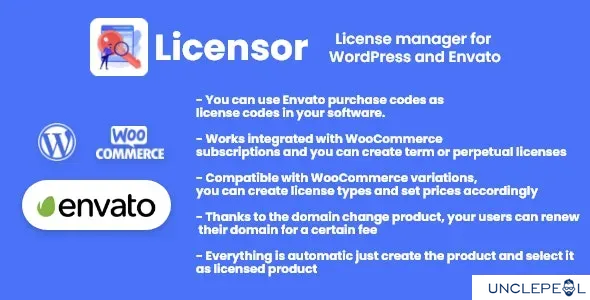Licensor - WooCommerce 和 Envato 许可管理器1.0.1