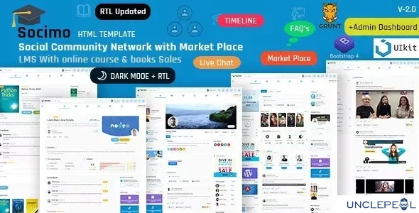 Socimo - 社交在线社区网络与 LMS 电商模板 1.0.0