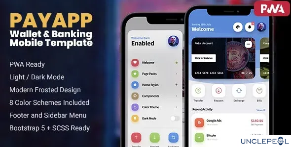PayApp - 钱包与银行 PWA 移动模板 1.3
