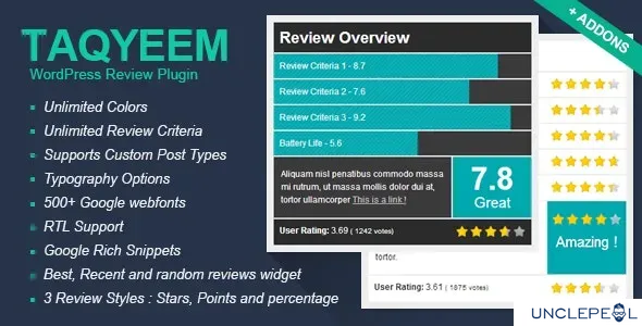 Taqyeem - WordPress 评论插件 Codecanyon2.7.0 开心版