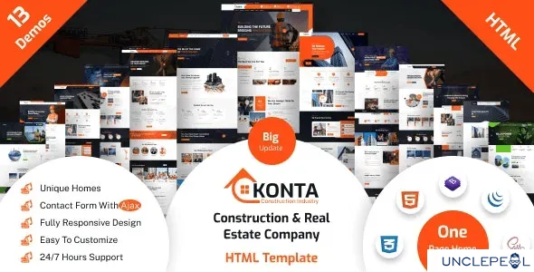 Konta - 建筑与房地产公司 HTML 模板 1.0.0