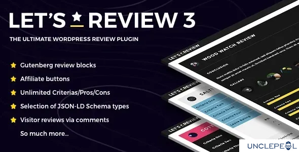 Let's Review WordPress 插件带有联盟选项 3.4.2