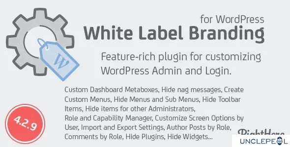 White Label Branding for WordPress 4.2.9