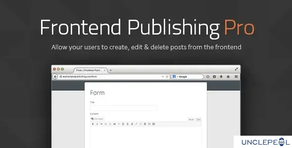 Frontend Publishing Pro - WordPress 文章提交插件 3.12.0
