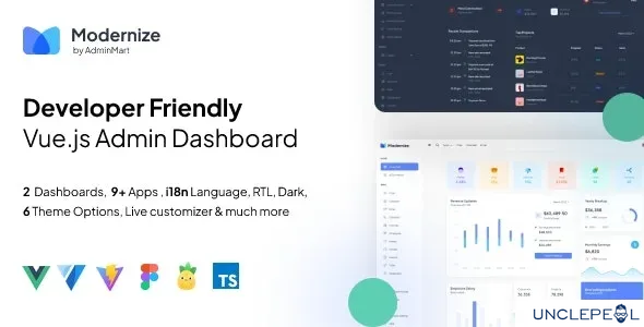 Modernize VueJs 管理仪表板 2.2