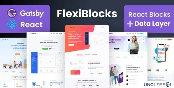 FlexiBlocks - React Gatsby 着陆页模板 4.0.0