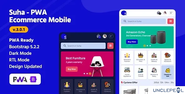 Suha - PWA 电商移动模板 Themeforest 3.0.1