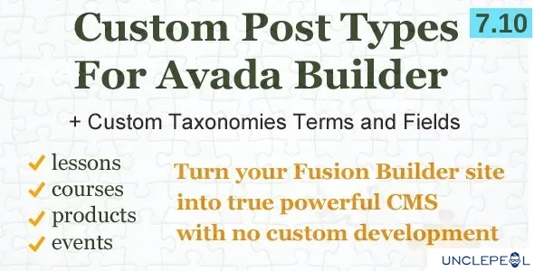 Avada Builder 的自定义帖子类型、分类法和字段 7.11.0