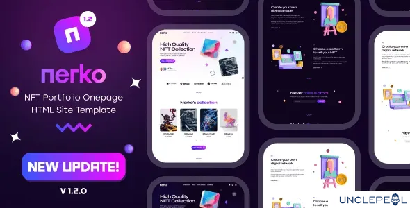 Nerko - NFT 作品集单页模板 unistudioco 1.3.1