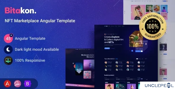 Bitakon – NFT 市场 Angular 模板 1.0.0