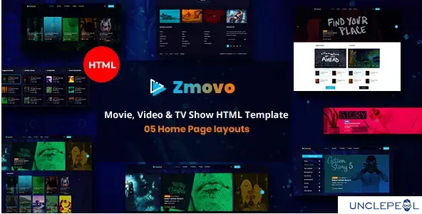 Zmovo - 在线电影、视频与电视节目 HTML Bootstrap 4 模板 1.0