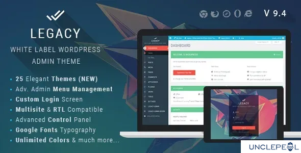 Legacy - 白标 WordPress 管理主题 9.4