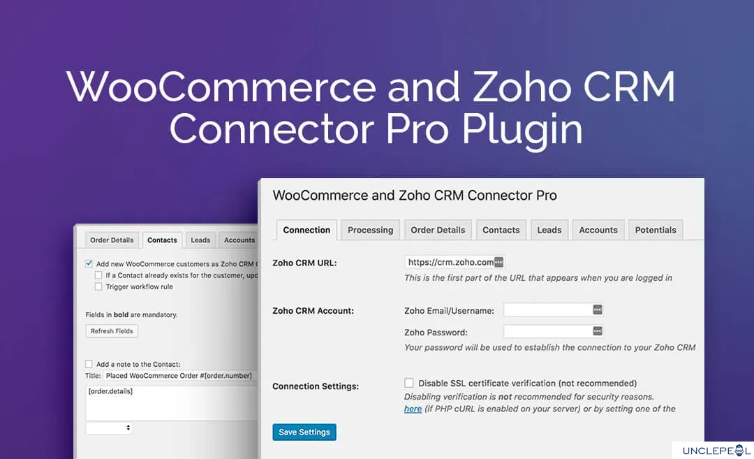 Zoho CRM Connector Pro for WooCommerce 2.1.5 开心版