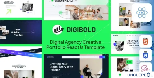 DigiBold - 数字机构创意作品集 React Js 模板 1.0.0