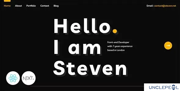 Salimov - 水平个人 React NextJS 作品集模板 1.0