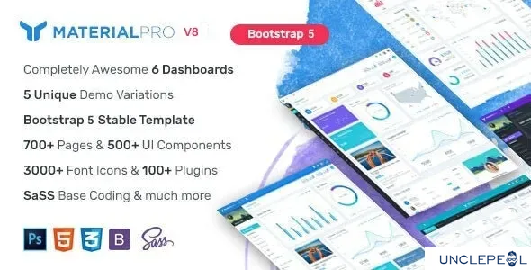 MaterialPro - Material Design Bootstrap 5 管理模板 8.1