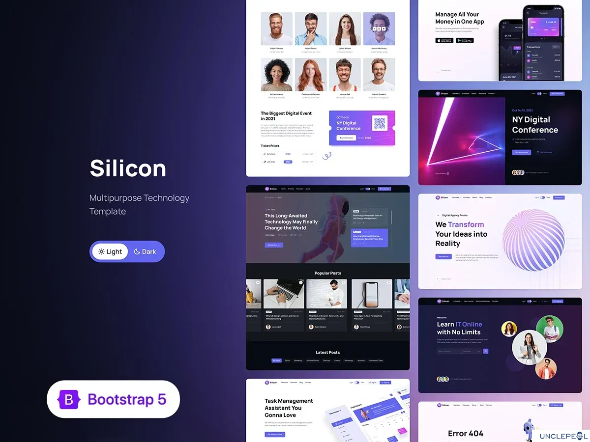 Silicon - 商业/科技模板 + UI 套件 1.4.0