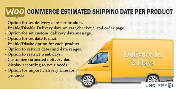 WooCommerce 每个产品的预计交货或发货日期 5.1