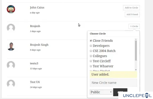BuddyPress 用户圈子1.2.3
