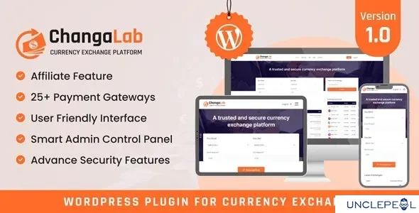 ChangaLab - 货币兑换 WordPress 插件1.0 开心版