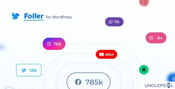 Social followers bar for WordPress – Foller 1.2.4 开心版