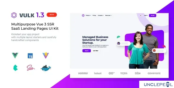 Vulk - 多用途 Vue 3 SSR SaaS 登陆页面 UI 套件 1.3.0