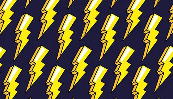 黄色闪电图案背景矢量素材(EPS)