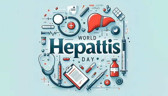 医疗工具和肝脏设计世界肝炎日图片素材(JPG)