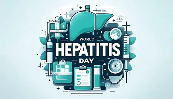 医疗工具和肝脏设计世界肝炎日图片素材(JPG)一