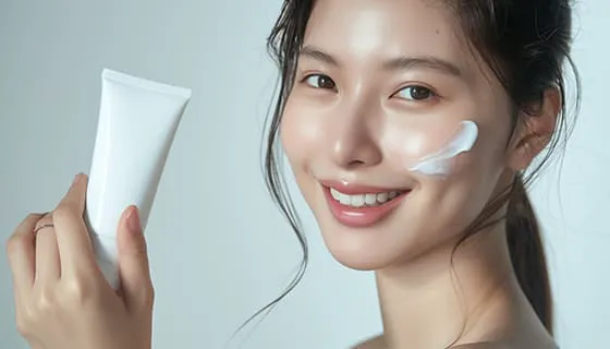 涂防晒霜的女子图片素材(JPG)