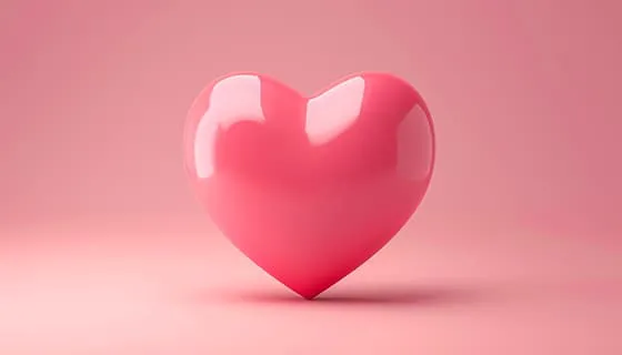 晶莹剔透的立体粉色爱心背景/壁纸图片素材(JPG)