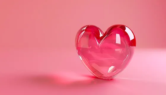 晶莹剔透的红色爱心背景/壁纸图片素材(JPG)