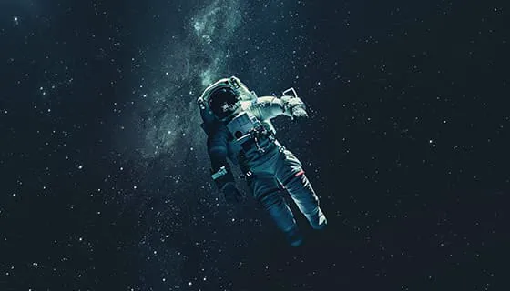 漂浮在浩瀚无边的宇宙中的宇航员图片素材(JPG)五