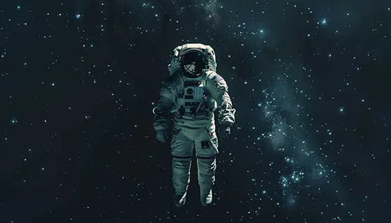 漂浮在浩瀚无垠的宇宙中的宇航员图片素材(JPG)三