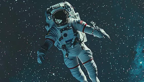 漂浮在浩瀚无垠的宇宙中的宇航员图片素材(JPG)五