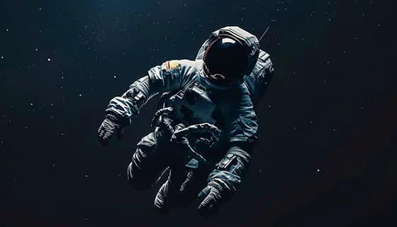 漂浮在浩瀚无垠的宇宙中的宇航员图片素材(JPG)一