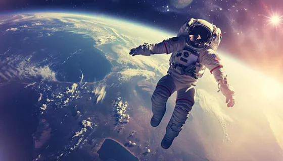 在太空漂浮的宇航员图片素材(JPG)二