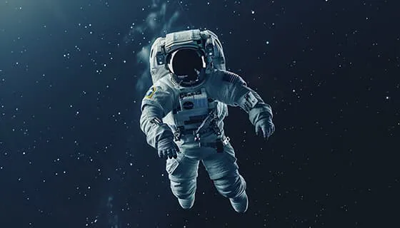 漂浮在浩瀚无边的宇宙中的宇航员图片素材(JPG)一