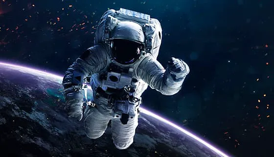 在太空中漂浮的宇航员图片素材(JPG)