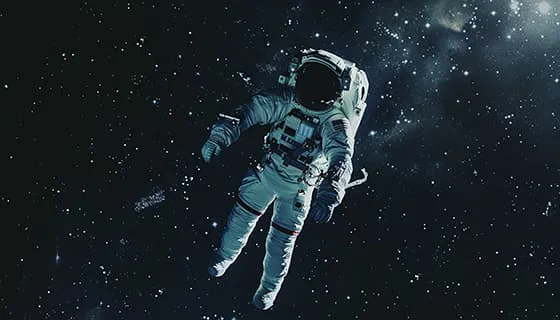 漂浮在浩瀚无垠的宇宙中的宇航员图片素材(JPG)二