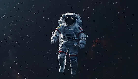 漂浮在浩瀚无边的宇宙中的宇航员图片素材(JPG)四