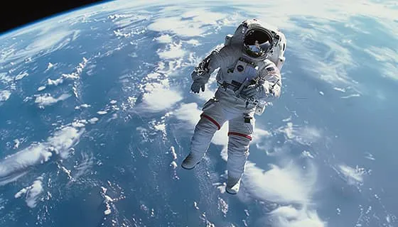 在太空漂浮的宇航员图片素材(JPG)