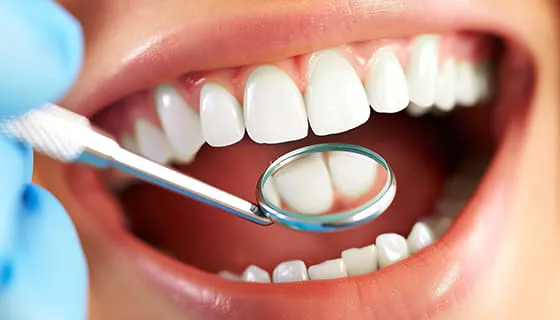 牙医给年轻女士检查牙齿图片素材(JPG)一